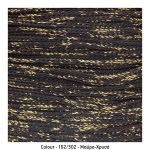 Μύκονος Glitz Για Τσάντες  Νήμα Macrame Χρώμα 102/302 Μαύρο/Χρυσό